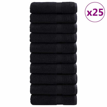 Gastendoek SOLUND 25 pcs Zwart 100 x 150 cm 550 gsm
