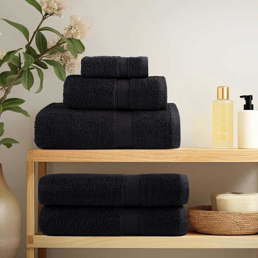 Gastendoek SOLUND 25 pcs Zwart 100 x 200 cm Katoen