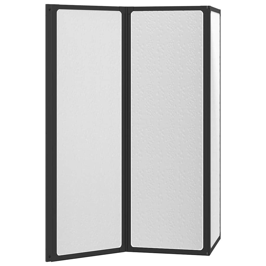 Douchescherm Zwart 120 x 2 x 117 cm Aluminium