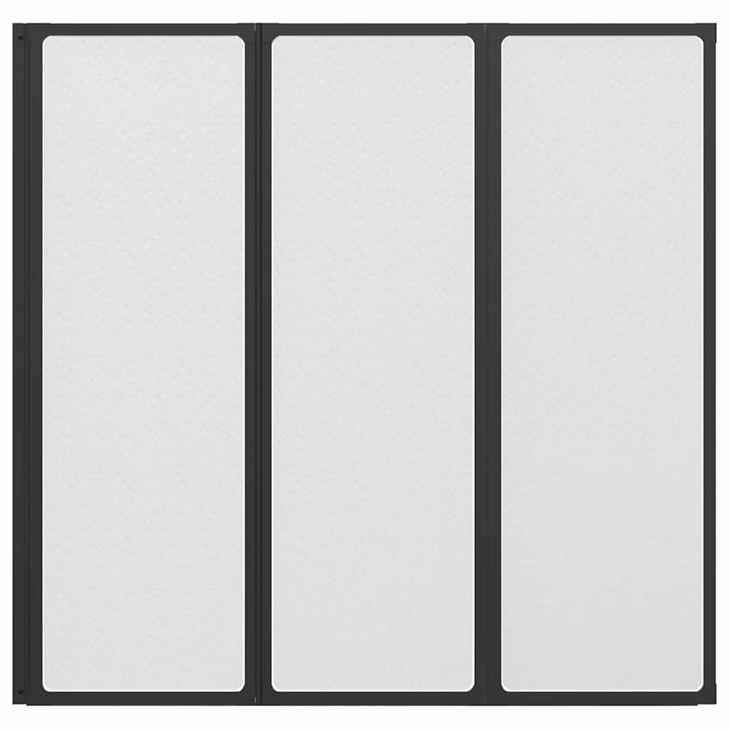 Douchescherm Zwart 120 x 2 x 117 cm Aluminium