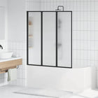 Black Shower Screen 132 x 2 x 140 cm Aluminium