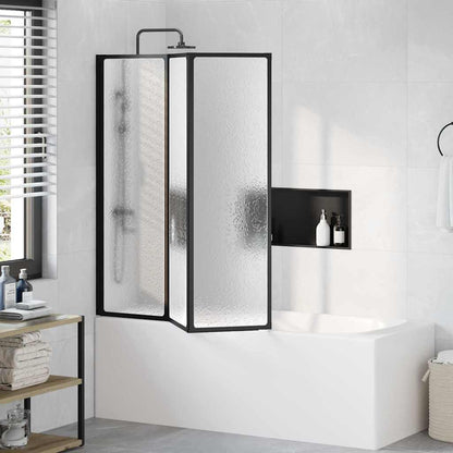 Douchescherm Zwart 132 x 2 x 140 cm Aluminium