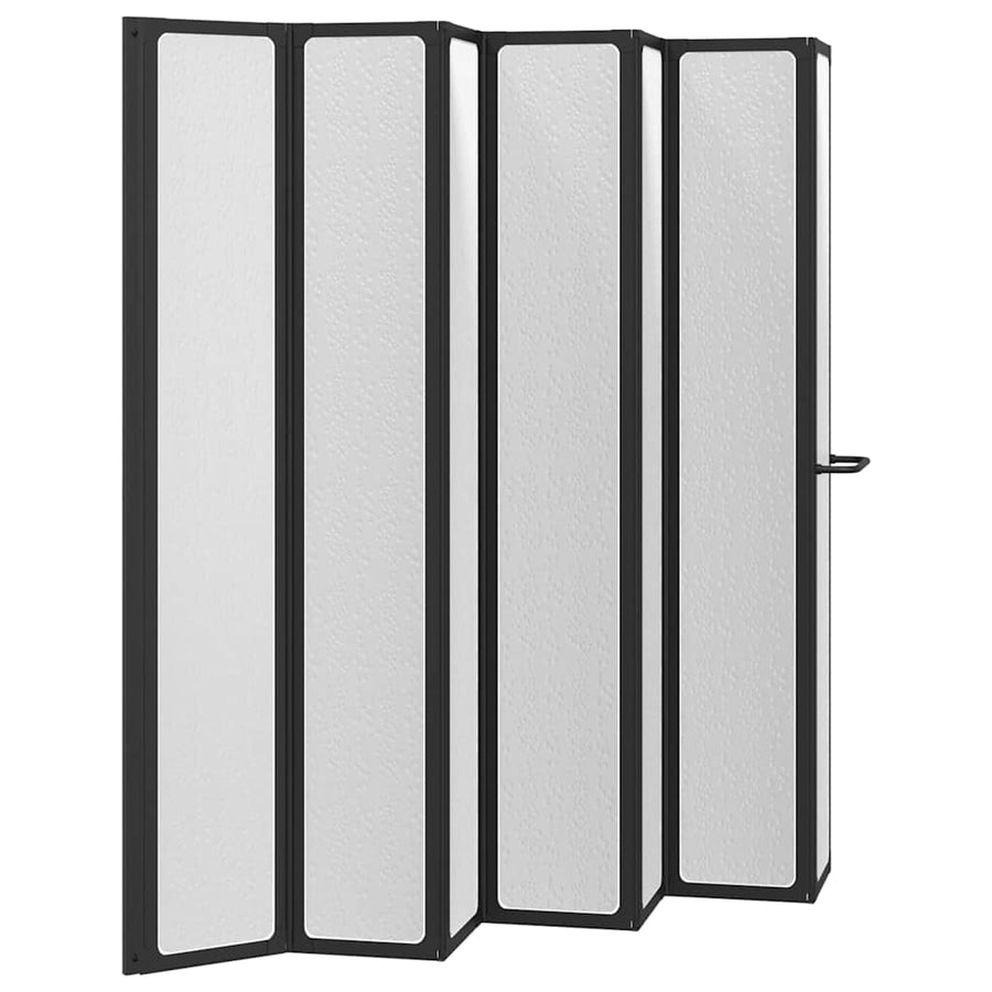 Douchescherm Vouw Other Handmatig Zwart 168 x 140 cm Aluminium