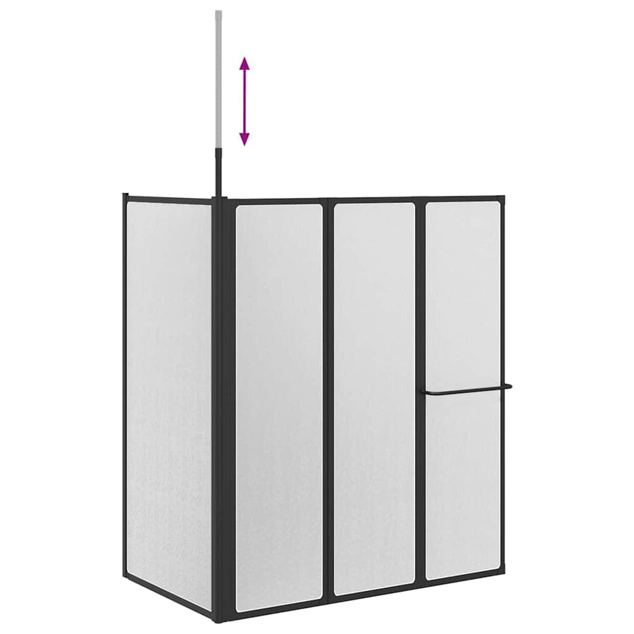 Douchescherm Vouw Other Zwart 120 x 70 x 137 cm Aluminium
