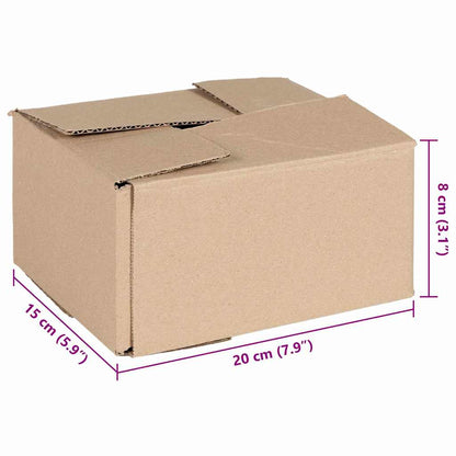 Vouwdoos met opslag 50 pcs Naturel 20 x 15 x 10 cm Karton