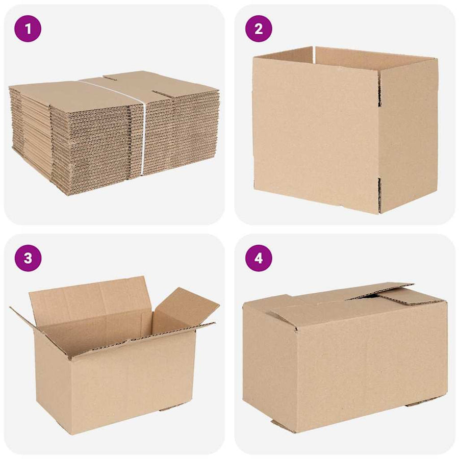 Vouwdoos met opslag 50 pcs Naturel 24 x 13 x 13 cm Karton