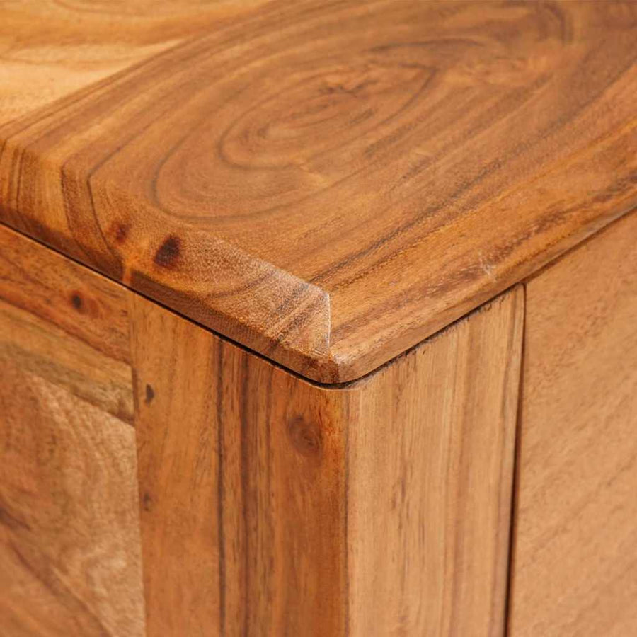 Wandtafel met lade Bruin 110 x 30 x 80 cm Massief acaciahout