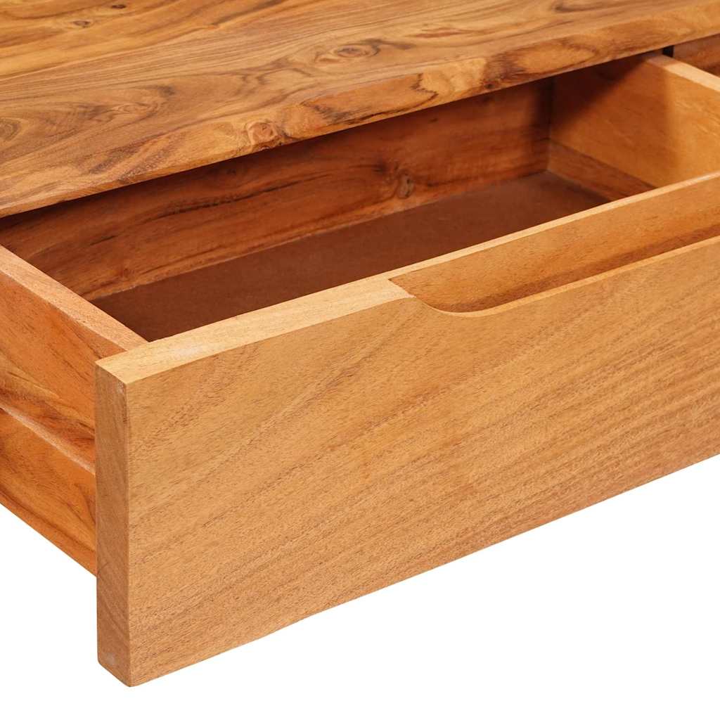 Wandtafel met lade Bruin 110 x 30 x 80 cm Massief acaciahout
