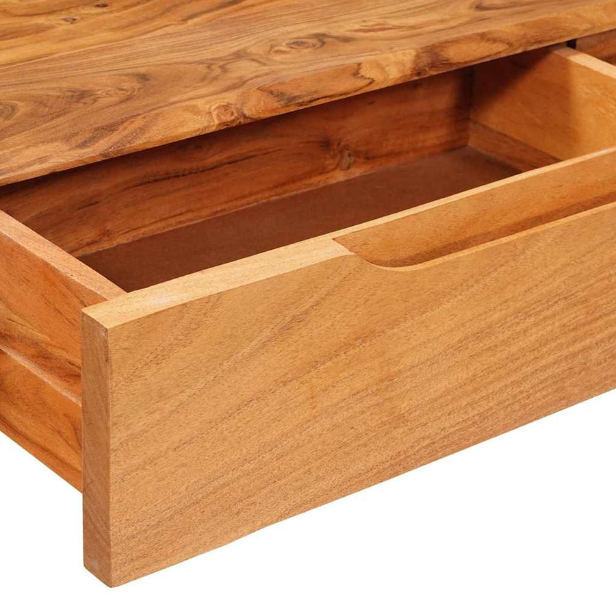 Wandtafel met lade Bruin 110 x 30 x 80 cm Massief acaciahout