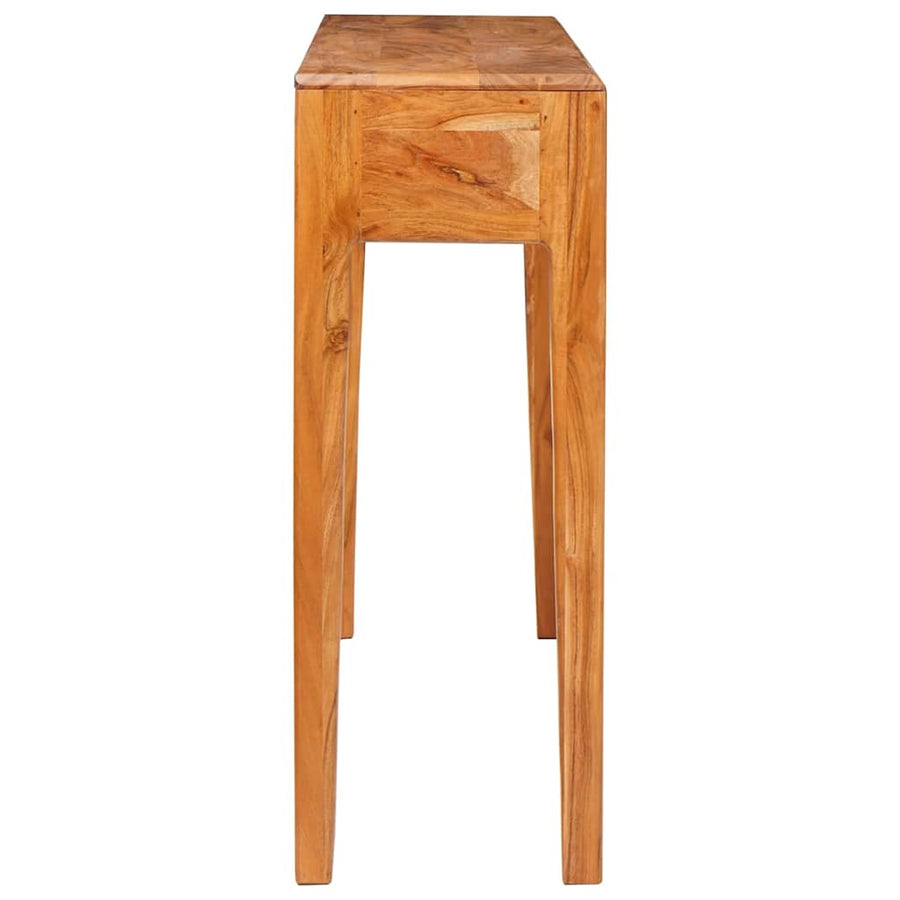 Wandtafel met lade Bruin 110 x 30 x 80 cm Massief acaciahout