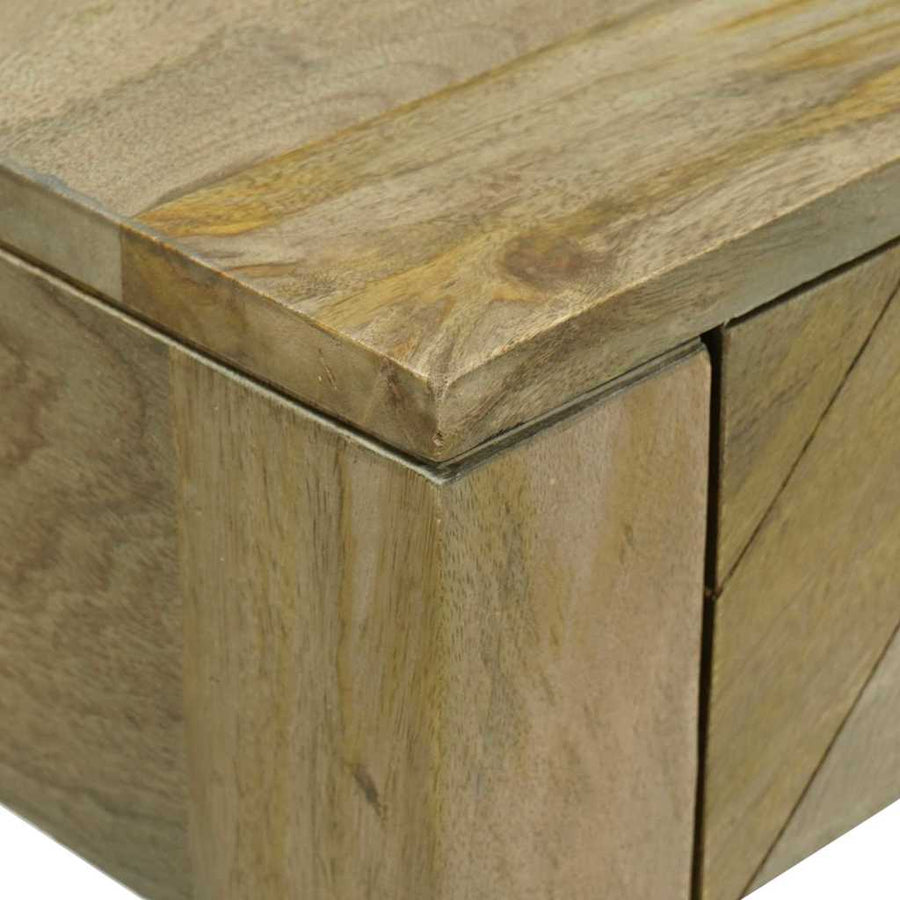 Wandtafel Natuurlijk grijs 110 x 30 x 80 cm Massief Mango Hout