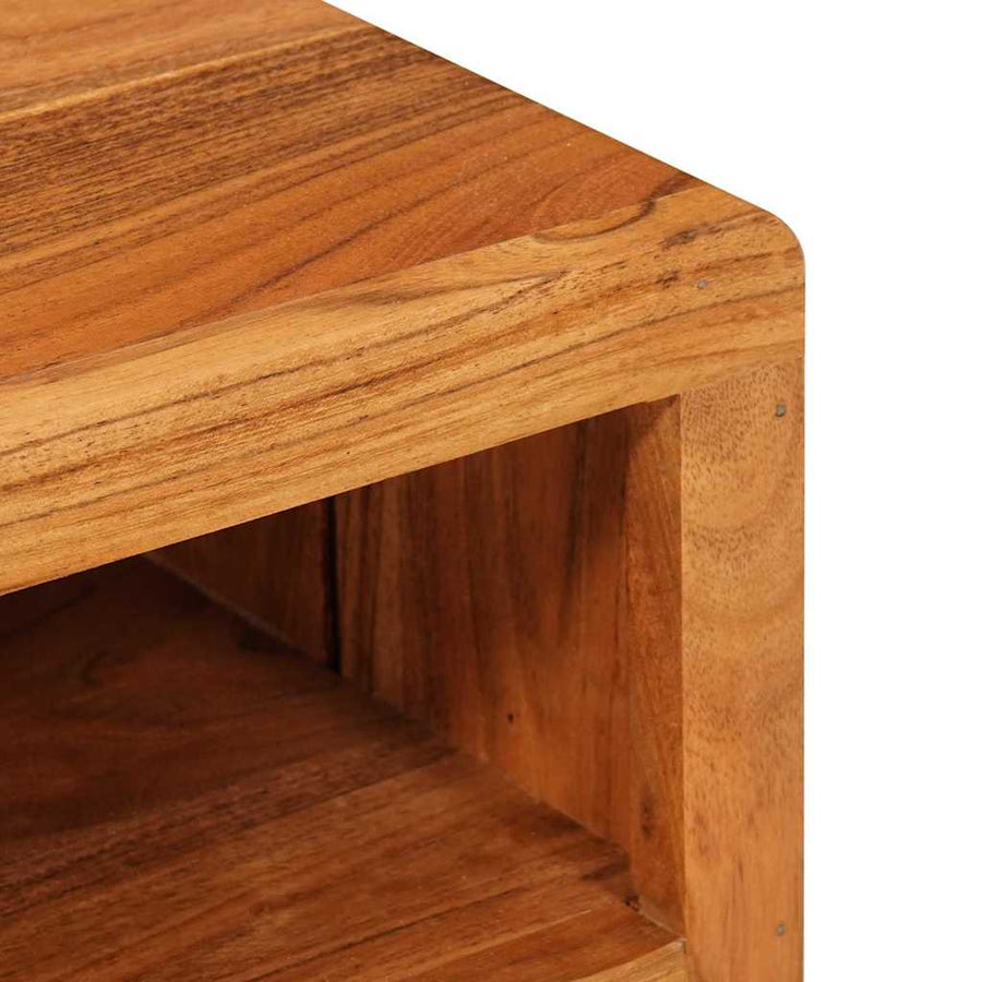 TV-kast met plank Bruin 110 x 30 x 40 cm Massief Acaciahout