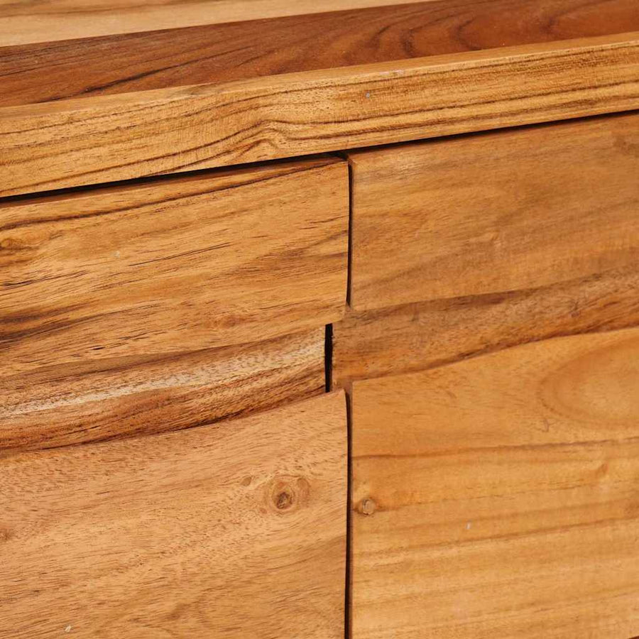 TV-kast met plank Bruin 110 x 30 x 40 cm Massief Acaciahout