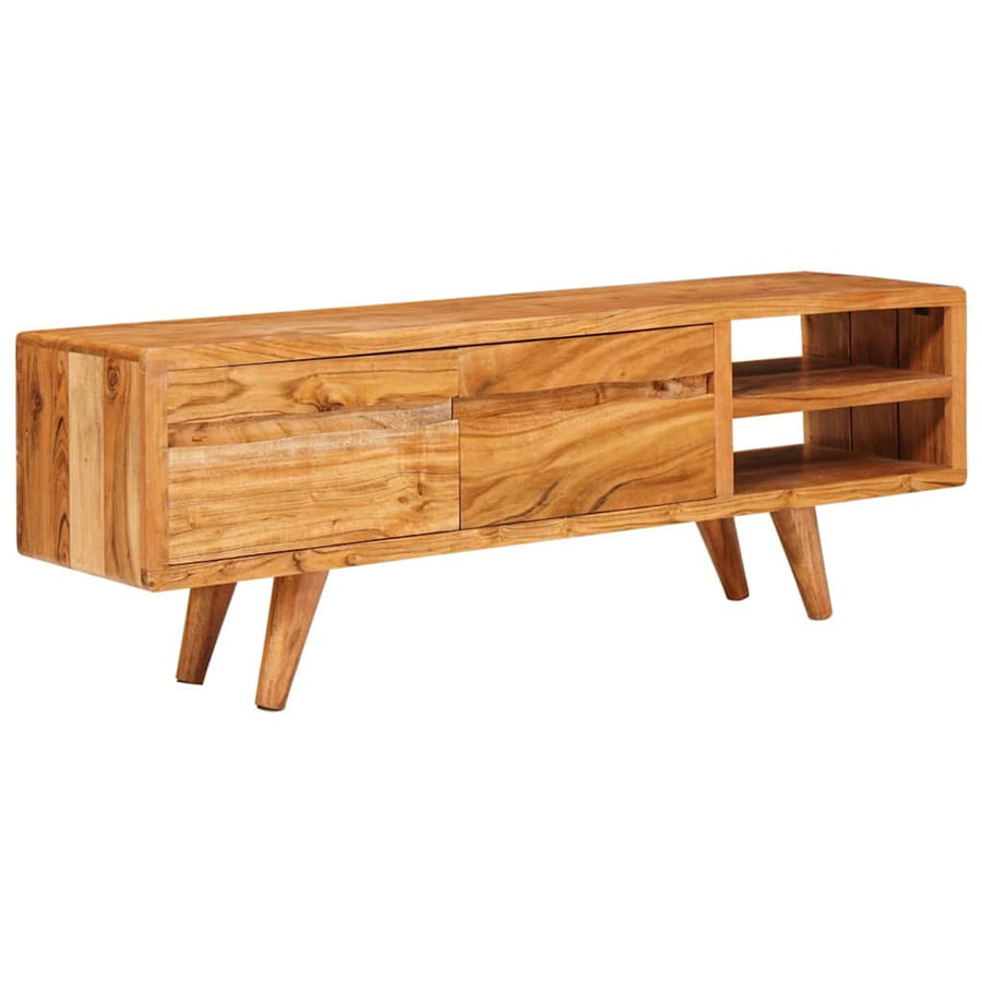 TV-kast met plank Bruin 110 x 30 x 40 cm Massief Acaciahout