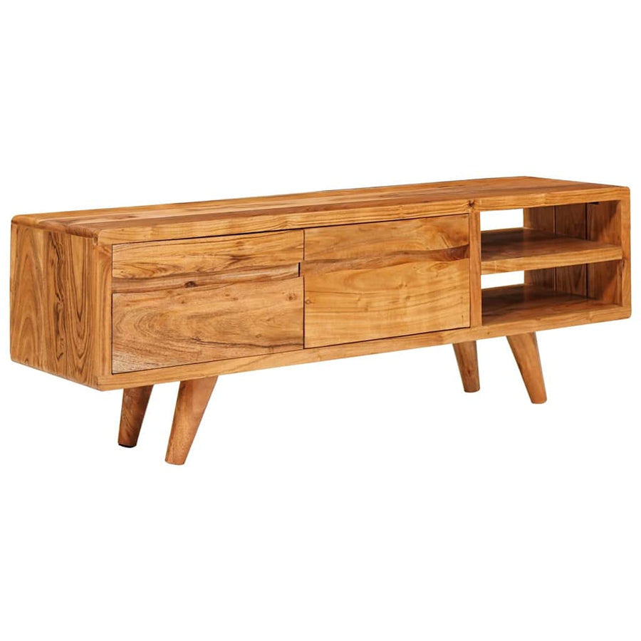 TV-kast met plank Bruin 110 x 30 x 40 cm Massief Acaciahout