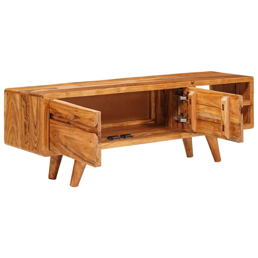 TV-kast met plank Bruin 110 x 30 x 40 cm Massief Acaciahout