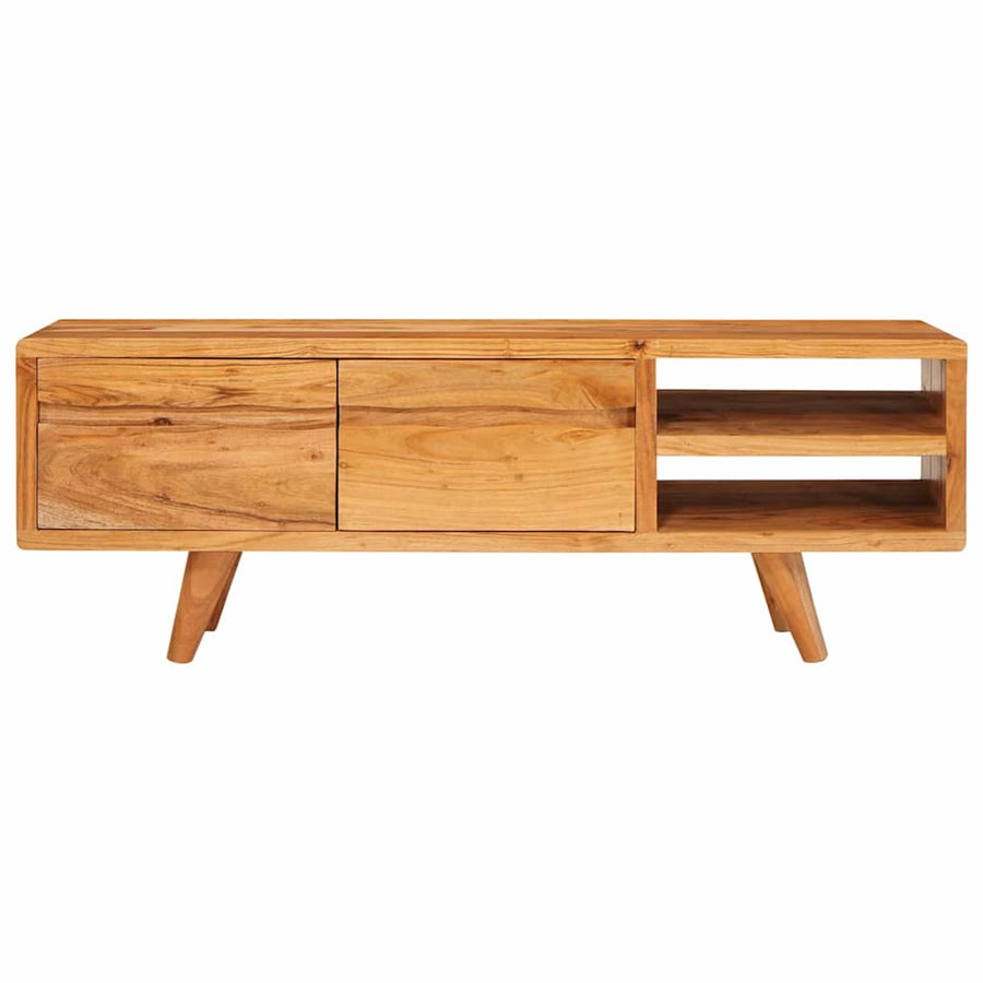 TV-kast met plank Bruin 110 x 30 x 40 cm Massief Acaciahout