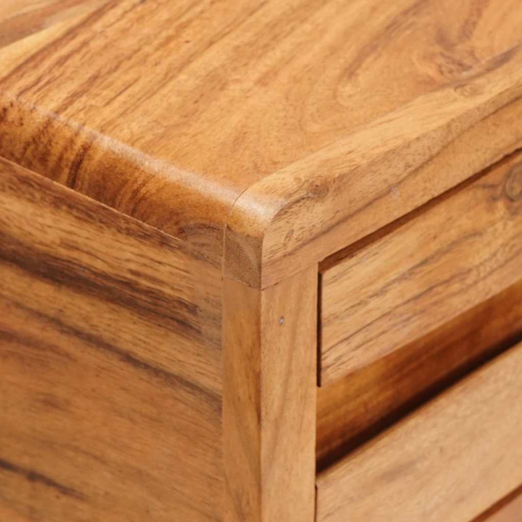 Wandtafel met lade Bruin 110 x 30 x 80 cm Massief Acaciahout
