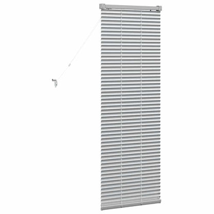 Raam Blind met gordijnen Anders Zilver 80 x 130 cm Aluminium