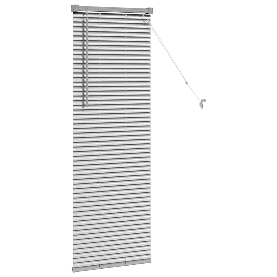 Raam Blind met gordijnen Zilver 80 x 130 cm Aluminium