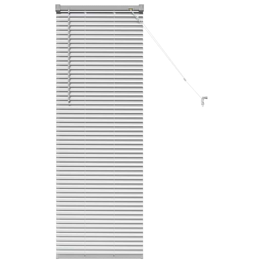 Raam Blind met gordijnen Zilver 80 x 130 cm Aluminium