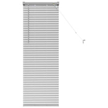 Raam Blind met gordijnen Zilver 80 x 130 cm Aluminium