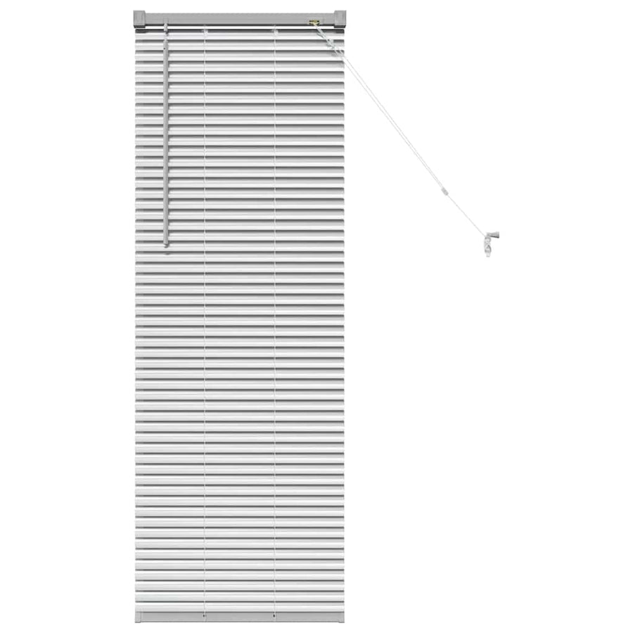 Raam Blind met gordijnen Zilver 80 x 130 cm Aluminium