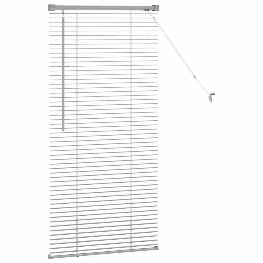 Raam Blind met gordijnen Zilver 60 x 130 cm Aluminium