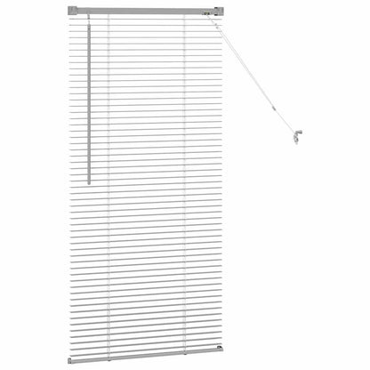 Raam Blind met gordijnen Zilver 80 x 130 cm Aluminium