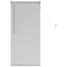 Raam Blind met gordijnen Zilver 80 x 130 cm Aluminium