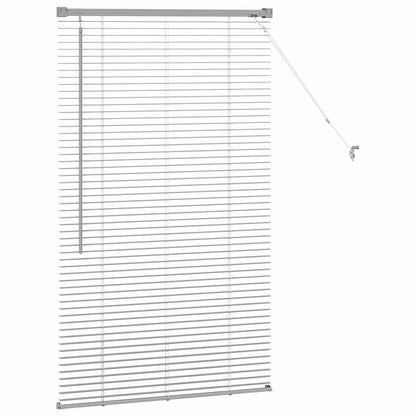 Raam Blind met gordijnen Zilver 80 x 130 cm Aluminium
