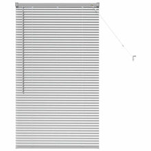 Raam Blind met gordijnen Zilver 80 x 130 cm Aluminium