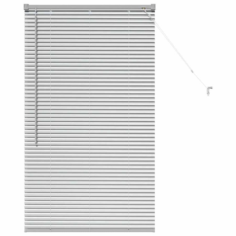 Raam Blind met gordijnen Zilver 80 x 130 cm Aluminium