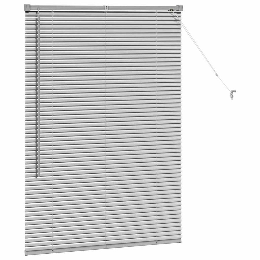 Raam Blind met gordijnen Zilver 80 x 130 cm Aluminium