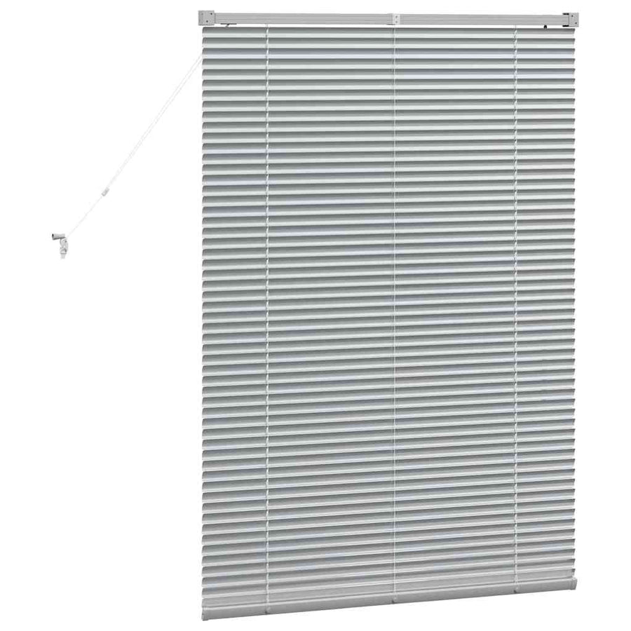 Raam Blind met gordijnen Zilver 80 x 130 cm Aluminium