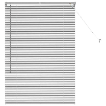 Raam Blind met gordijnen Zilver 80 x 130 cm Aluminium