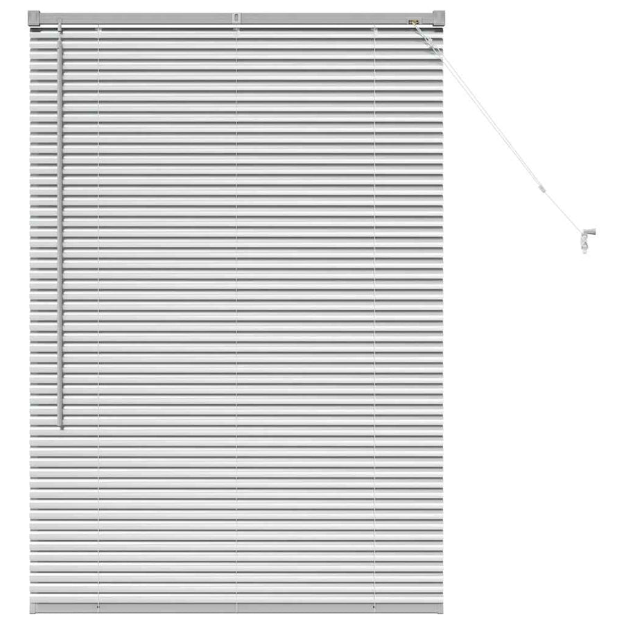 Raam Blind met gordijnen Zilver 80 x 130 cm Aluminium