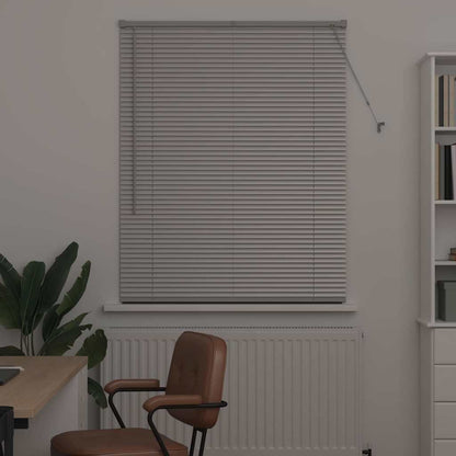 Raam Blind met gordijnen Zilver 100 x 130 cm Aluminium