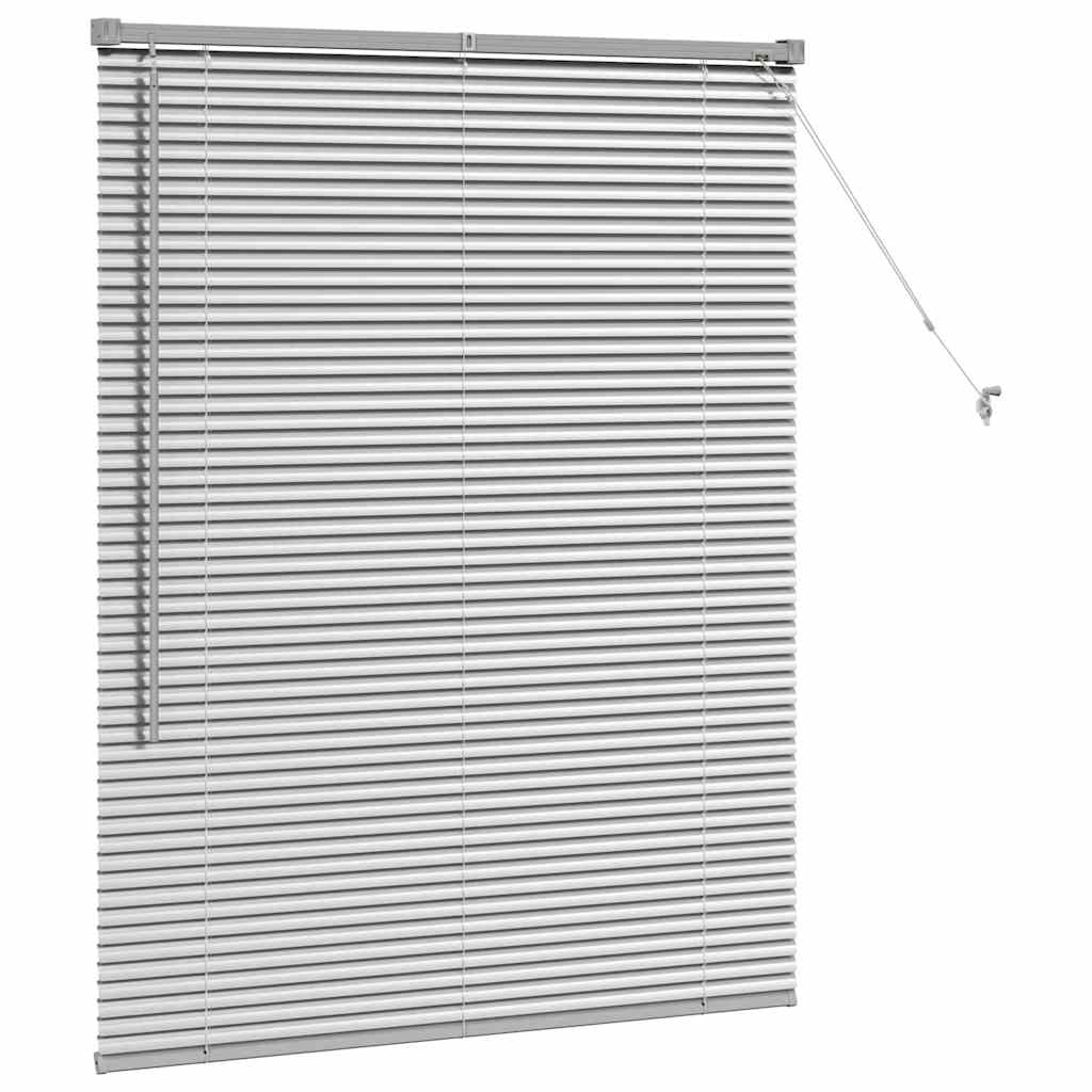 Raam Blind met gordijnen Zilver 100 x 130 cm Aluminium