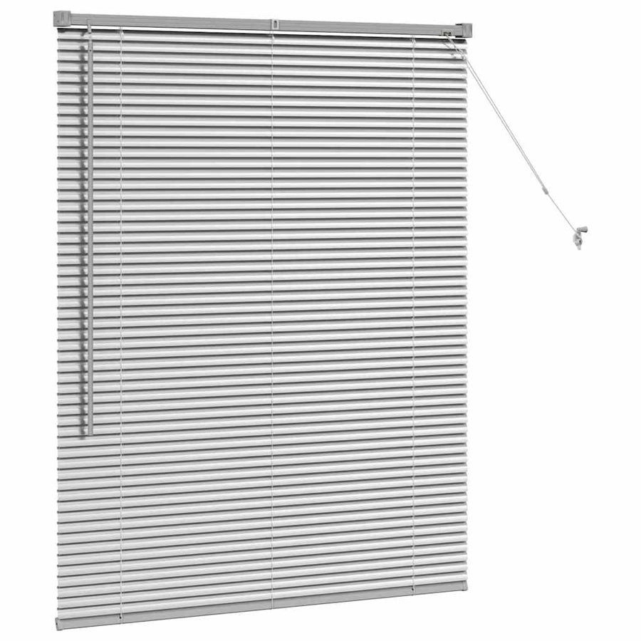 Raam Blind met gordijnen Zilver 100 x 130 cm Aluminium