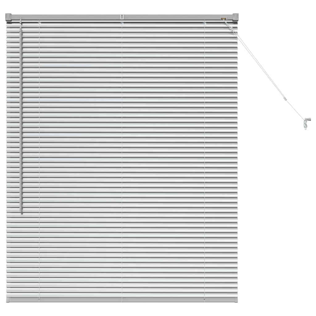 Raam Blind met gordijnen Zilver 100 x 130 cm Aluminium