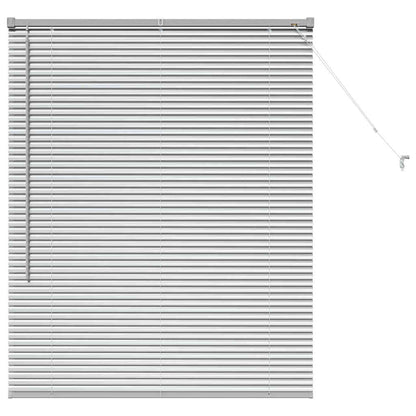 Raam Blind met gordijnen Zilver 100 x 130 cm Aluminium