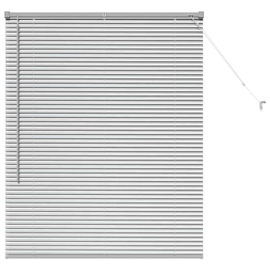 Raam Blind met gordijnen Zilver 105 x 130 cm Aluminium