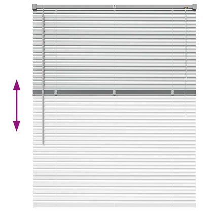Raam Blind met gordijnen Zilver 105 x 130 cm Aluminium