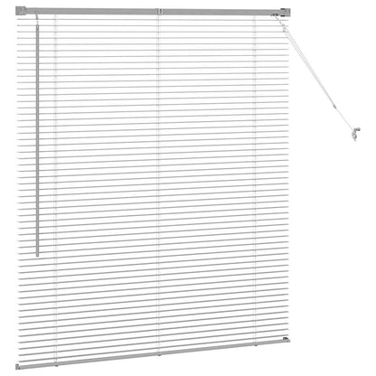 Raam Blind met gordijnen Zilver 110 x 130 cm Aluminium