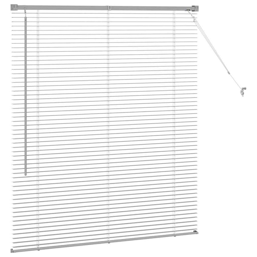 Raam Blind met gordijnen Zilver 110 x 130 cm Aluminium