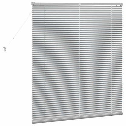 Raam Blind met gordijnen Zilver 80 x 130 cm Aluminium