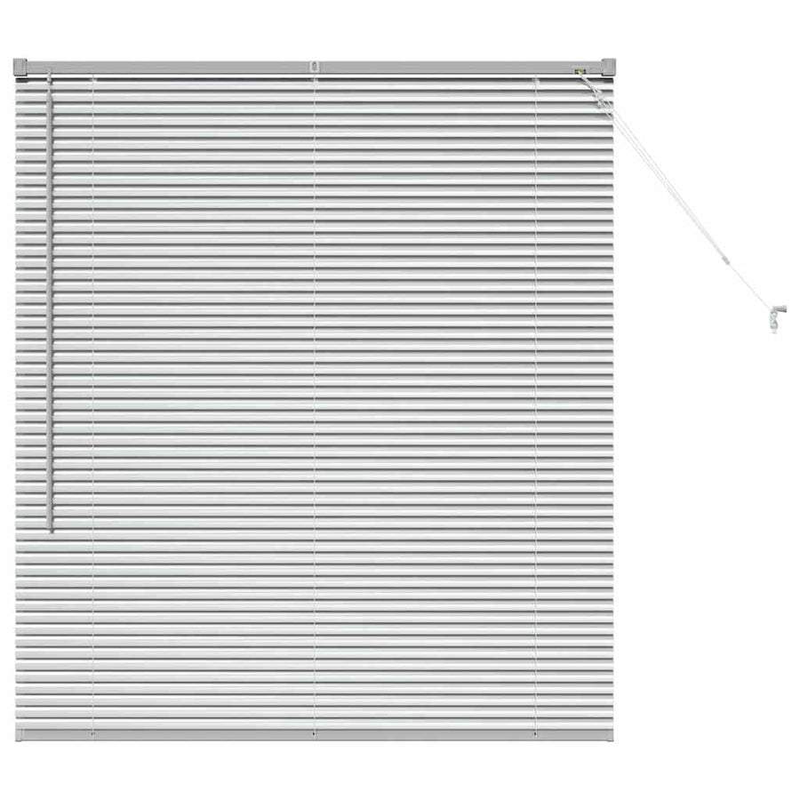 Raam Blind met gordijnen Zilver 80 x 130 cm Aluminium