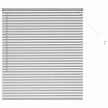 Raam Blind met gordijnen Zilver 80 x 130 cm Aluminium