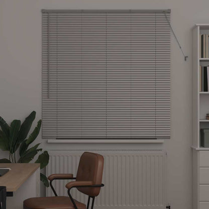 Raam Blind met gordijnen Zilver 80 x 130 cm Aluminium